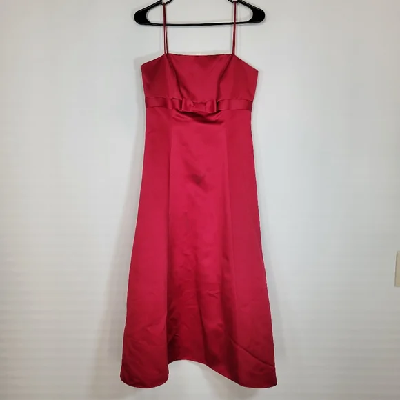 David's Bridal | Dresses | Davids Bridal Red Bridesmaid Dress Size 4 |  Poshmark